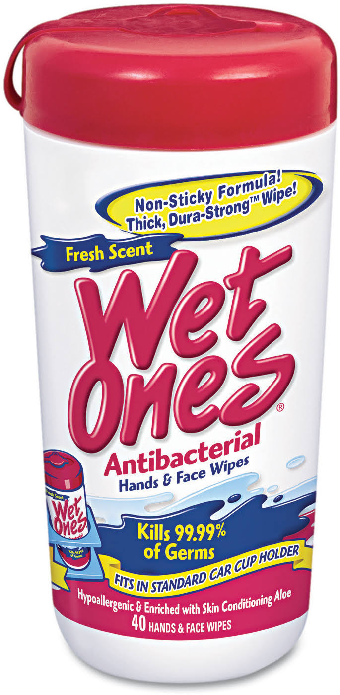 Wet Ones Antibacterial Hand Wipes - Fresh Scent, 40 Wipes