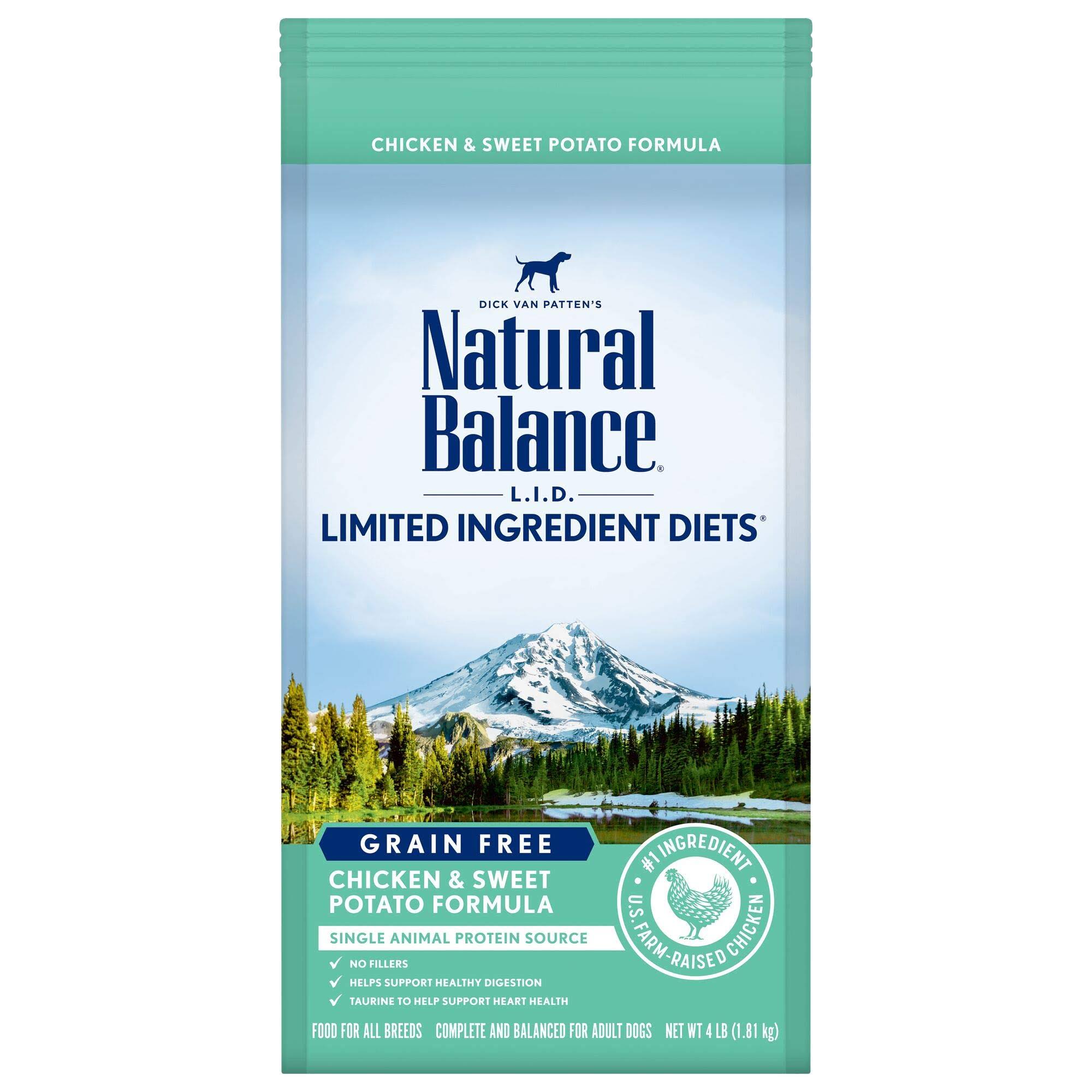 Natural Balance Limited Ingredients Diets Dog Food, Chicken & Sweet Potato Formula - 4 lb