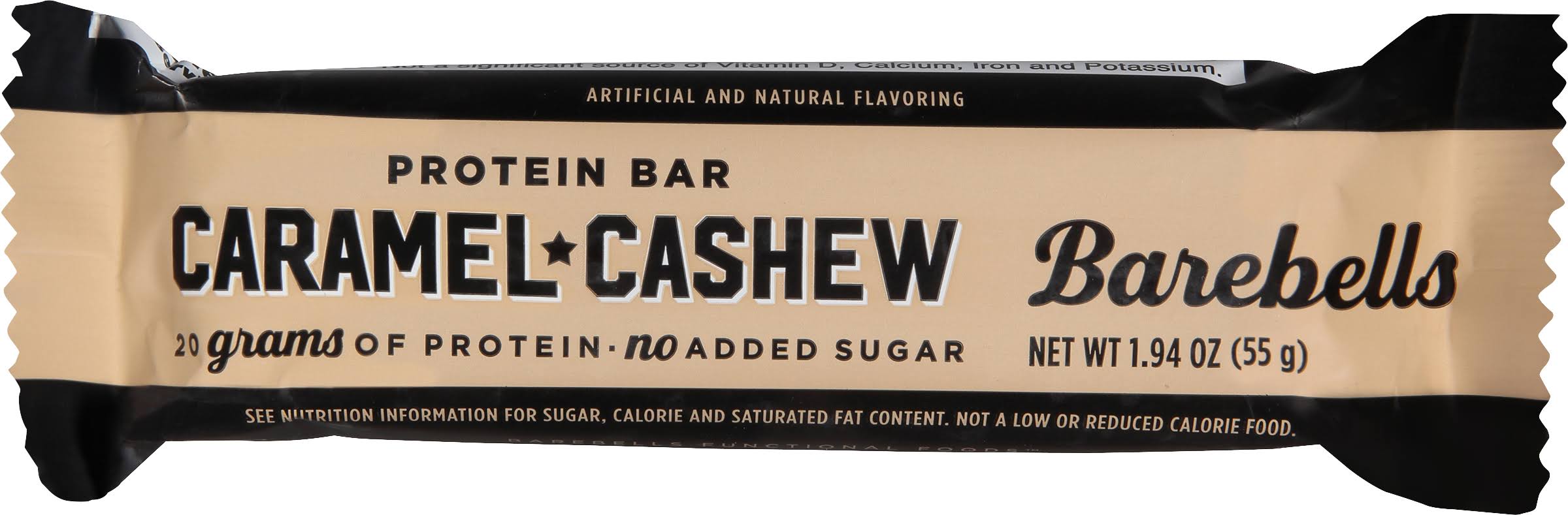 Barebells - High Protein No Sugar Added Bar - 55g, Caramel Cashew