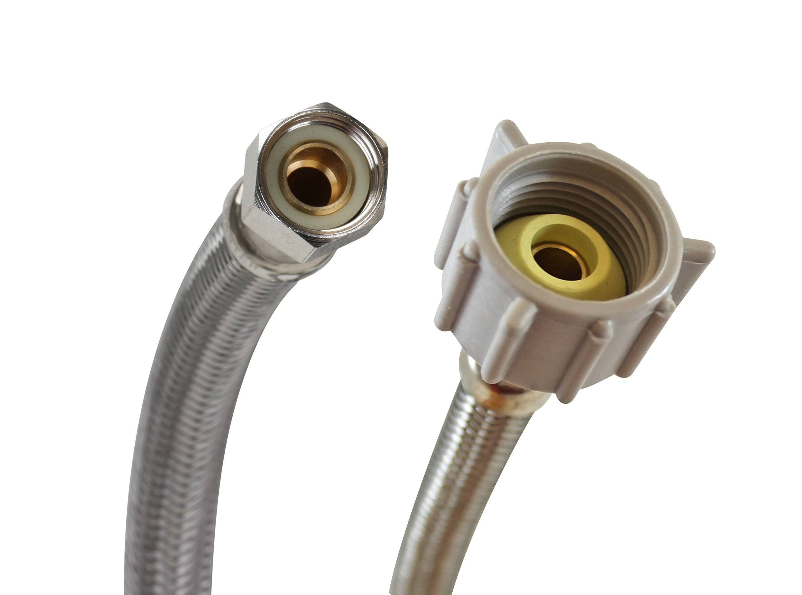 Fluidmaster Braided Stainless Steel Toilet Connectors - 3/8" x 7/8" x 12"