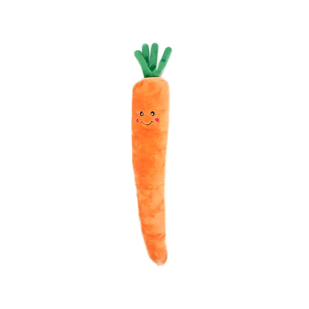 Zippy Paws Plush Squeaky Jigglerz Dog Toy (Carrot)