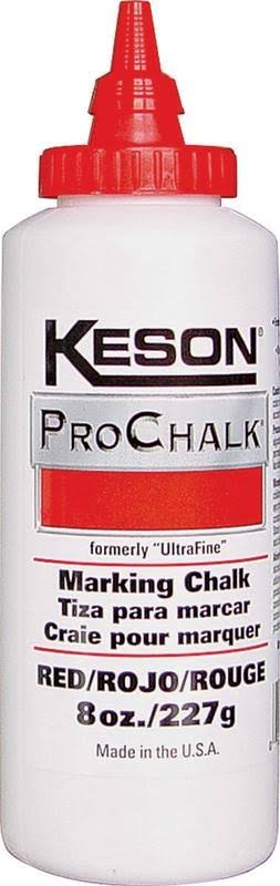 Keson Industries Pro Chalk Marking Chalk - Red, 227g