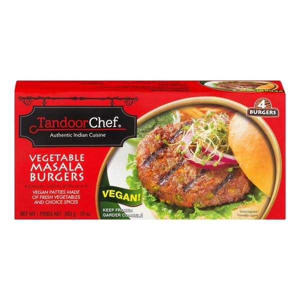 Tandoor Chef Burgers, Vegetable Masala - 4 burgers, 10 oz