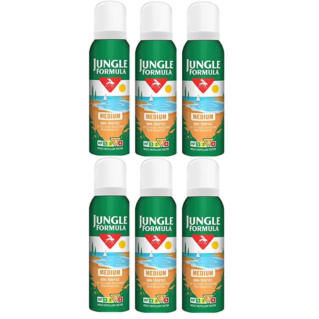 Jungle Formula Insect Mosquitoes Repellent Spray Medium 6x 125ml Expiry JULY2021