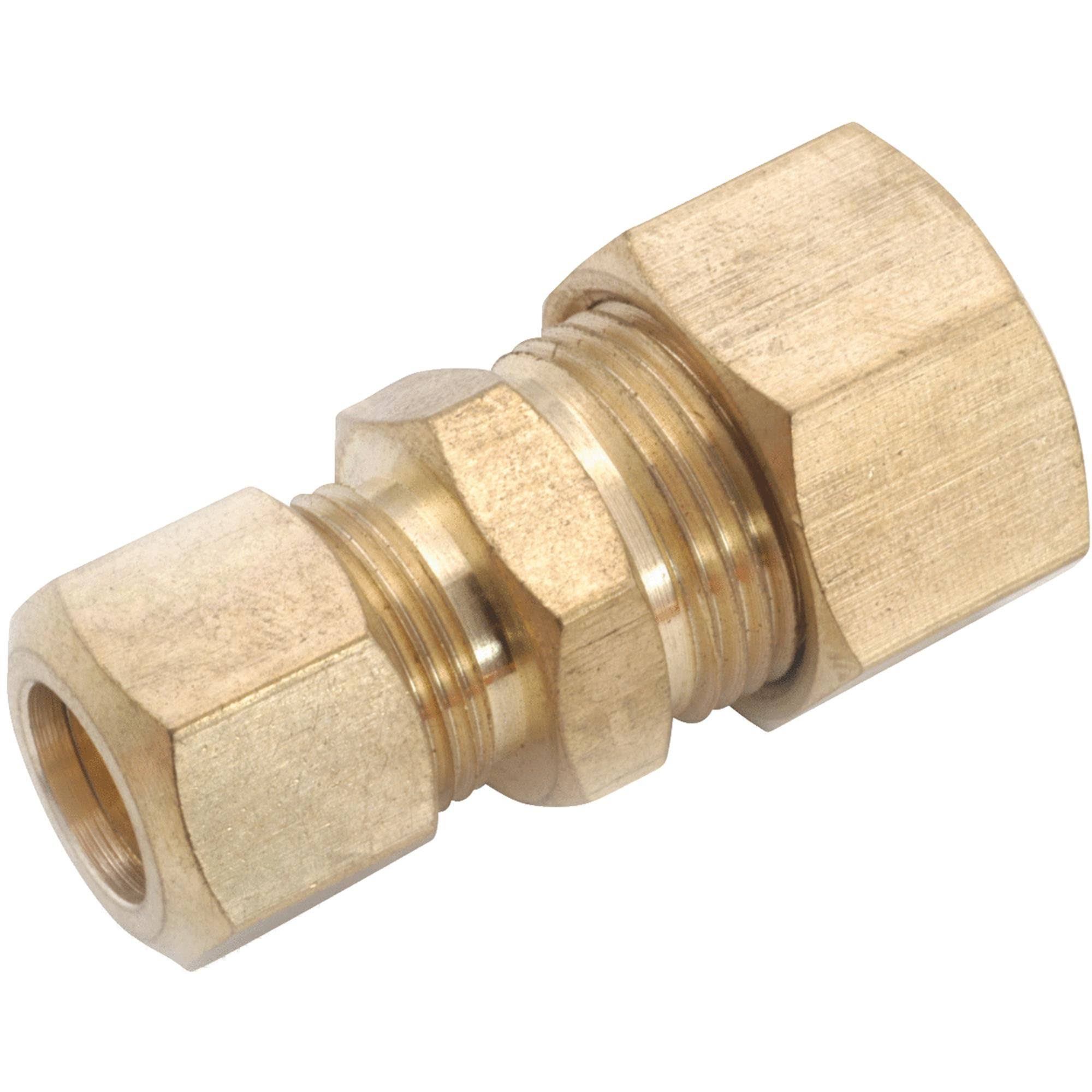Anderson Metals 750082-0604 Low Lead Compression Union - Brass, 3/8" x 1/4"