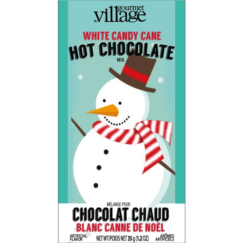 Gourmet Du Village Mini Hot Chocolate Retro Snowman Candy Cane