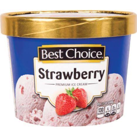 Best Choice Strawberry Ice Cream - 48 Ounces - Leon's Gourmet Grocer - Delivered by Mercato