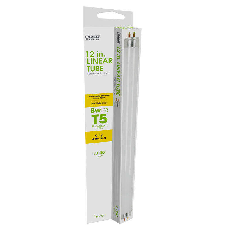 FEIT Electric 8 watts T5 12 in. L Soft White Fluorescent Bulb Linear 1 pk