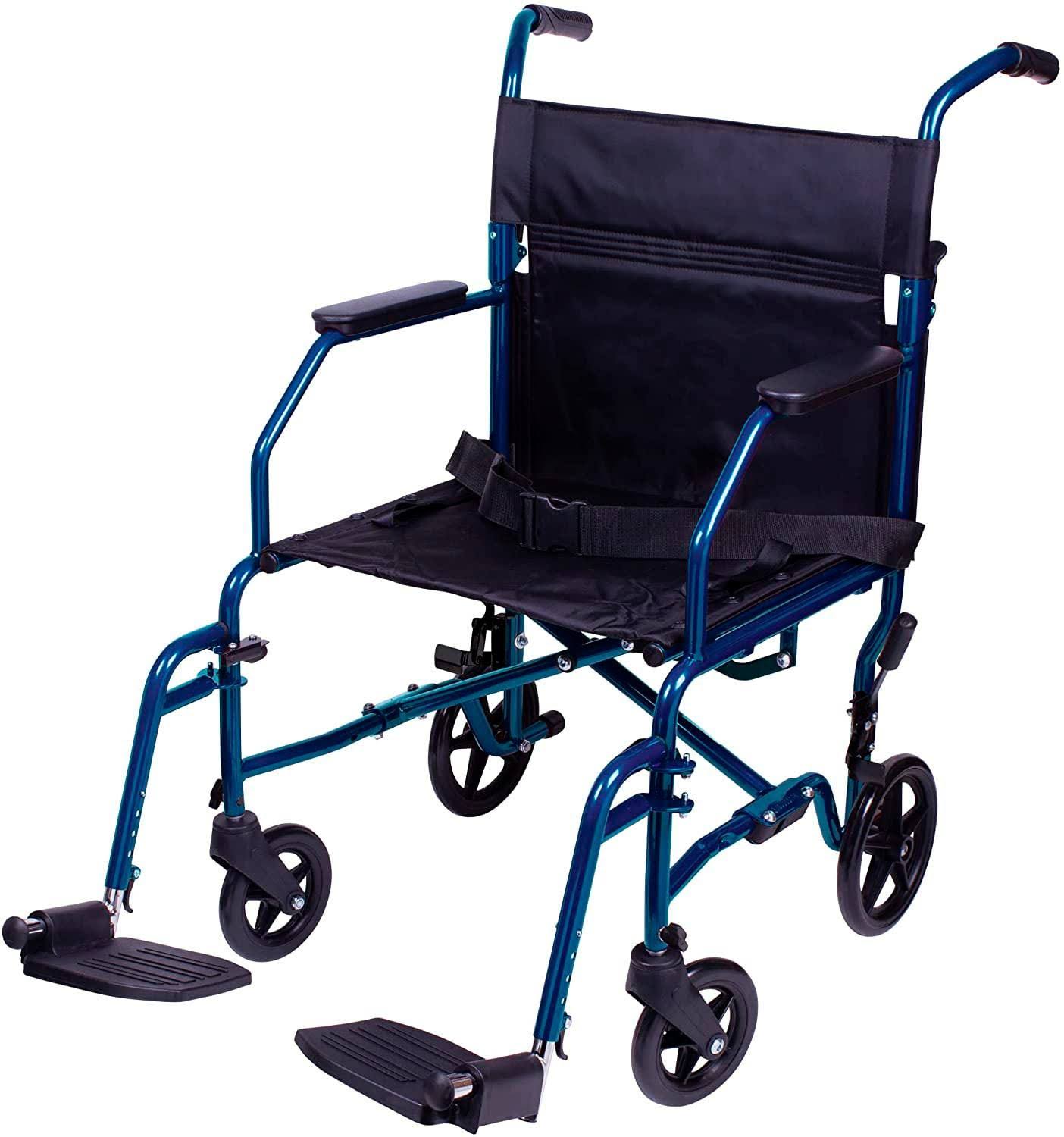 Carex Classics Steel Transport Chair with 19" Seat