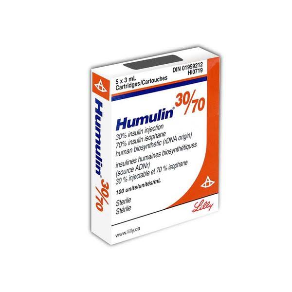Humulin 70/30, 100 units/ml - 10 ml Vial (1-3 Vial)