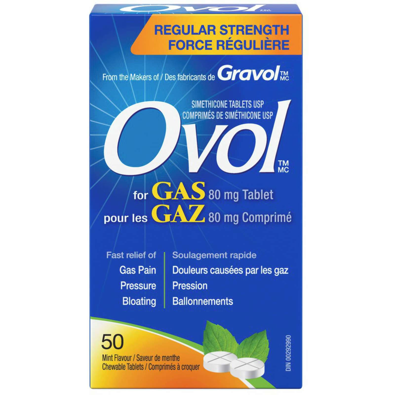 Ovol Regular Strength Chewable Tablets