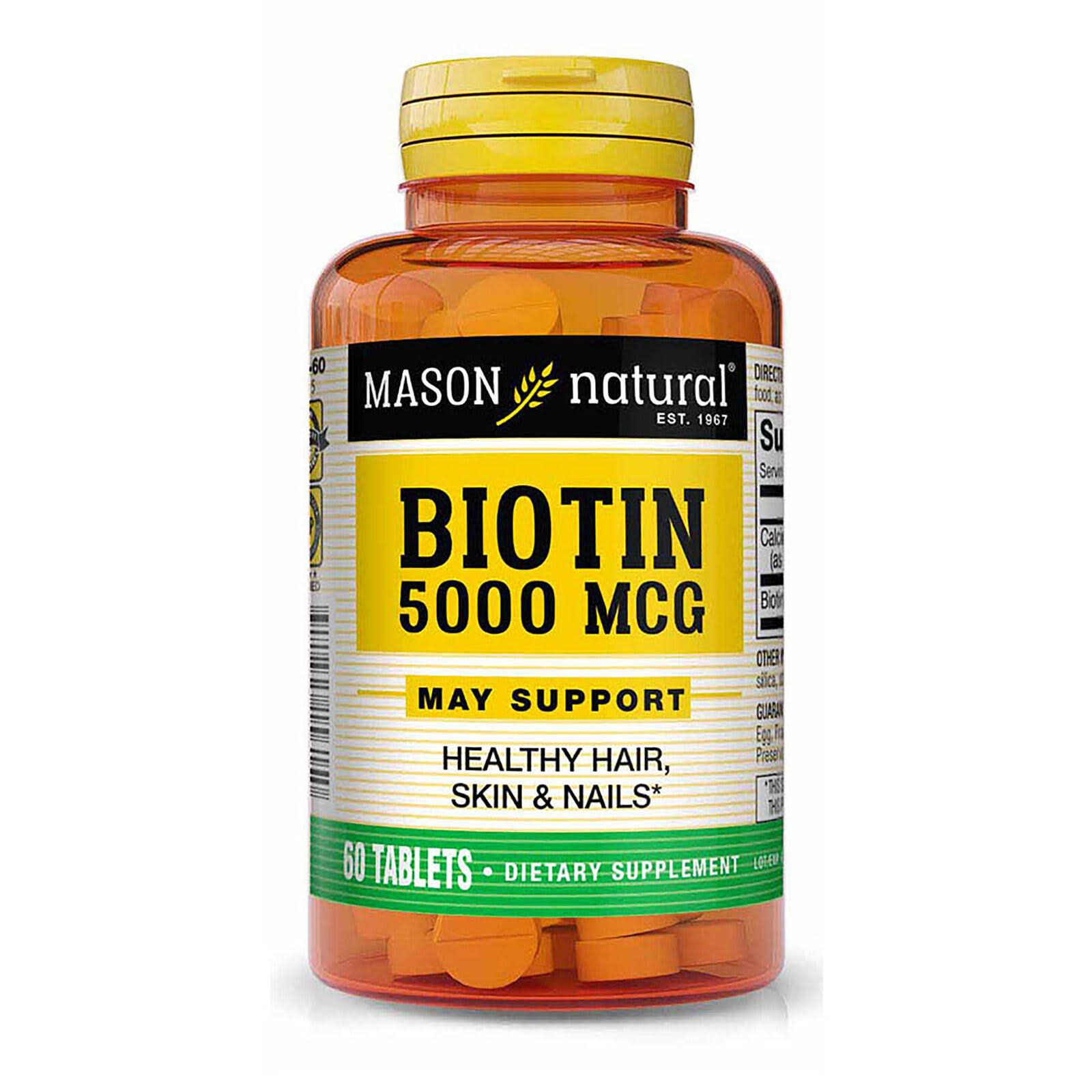 Mason Natural Vitamin B Super Biotin 5000mcg Tablets - x60