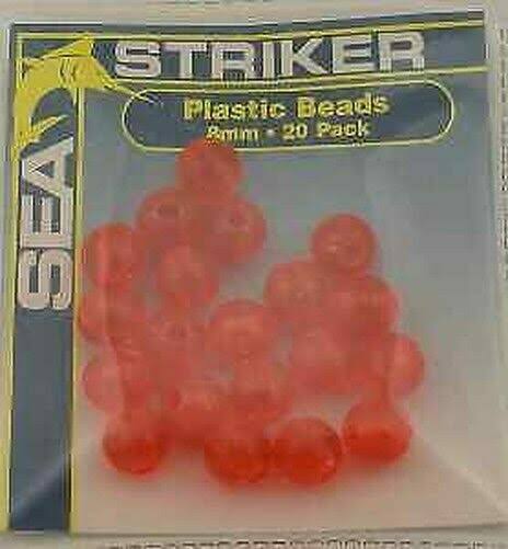 Sea Striker 8RB Round Beads - Red, 8mm, x36