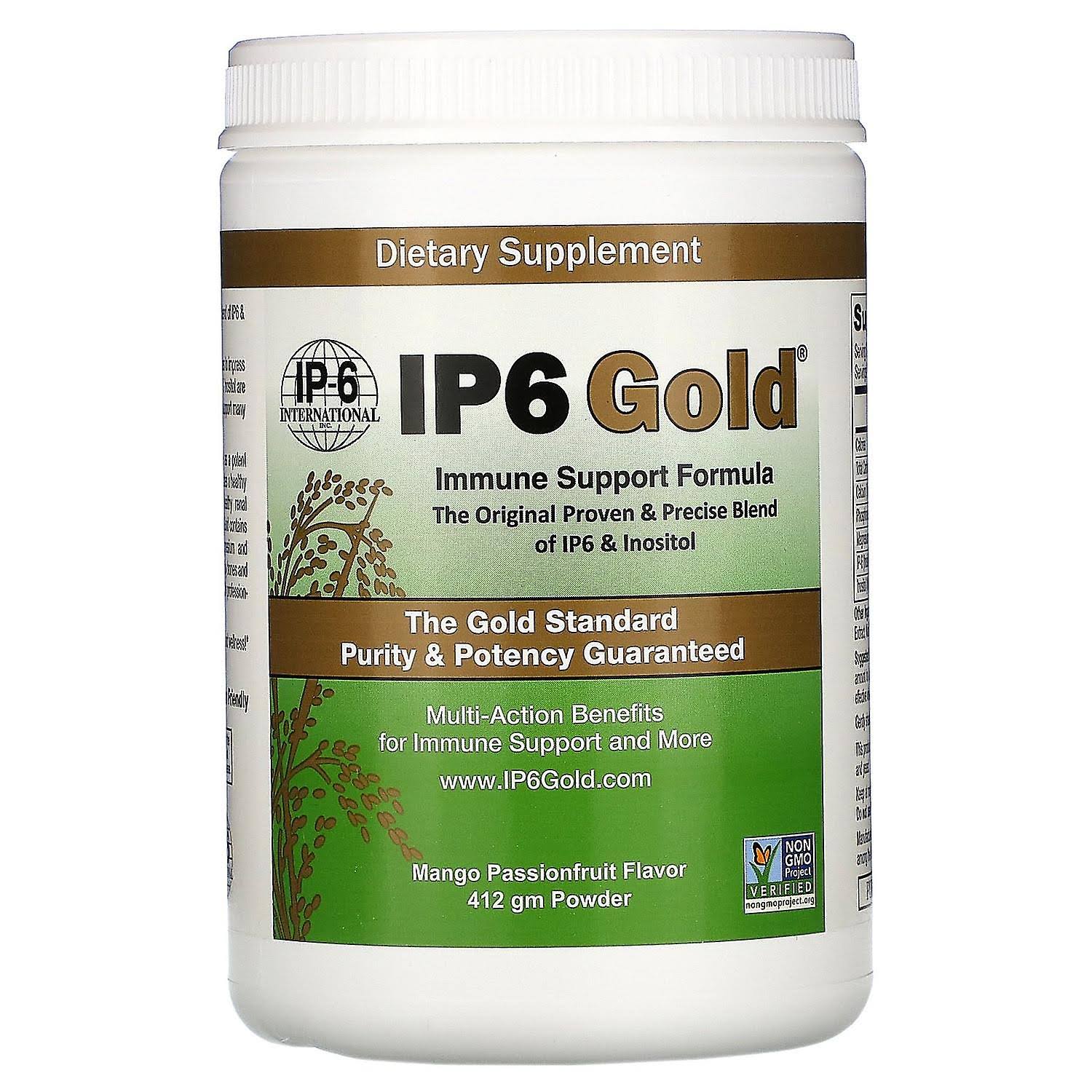 Ip6 Gold Immune Support Powder Formula - Tropical Fruit Flavour, 14.6oz