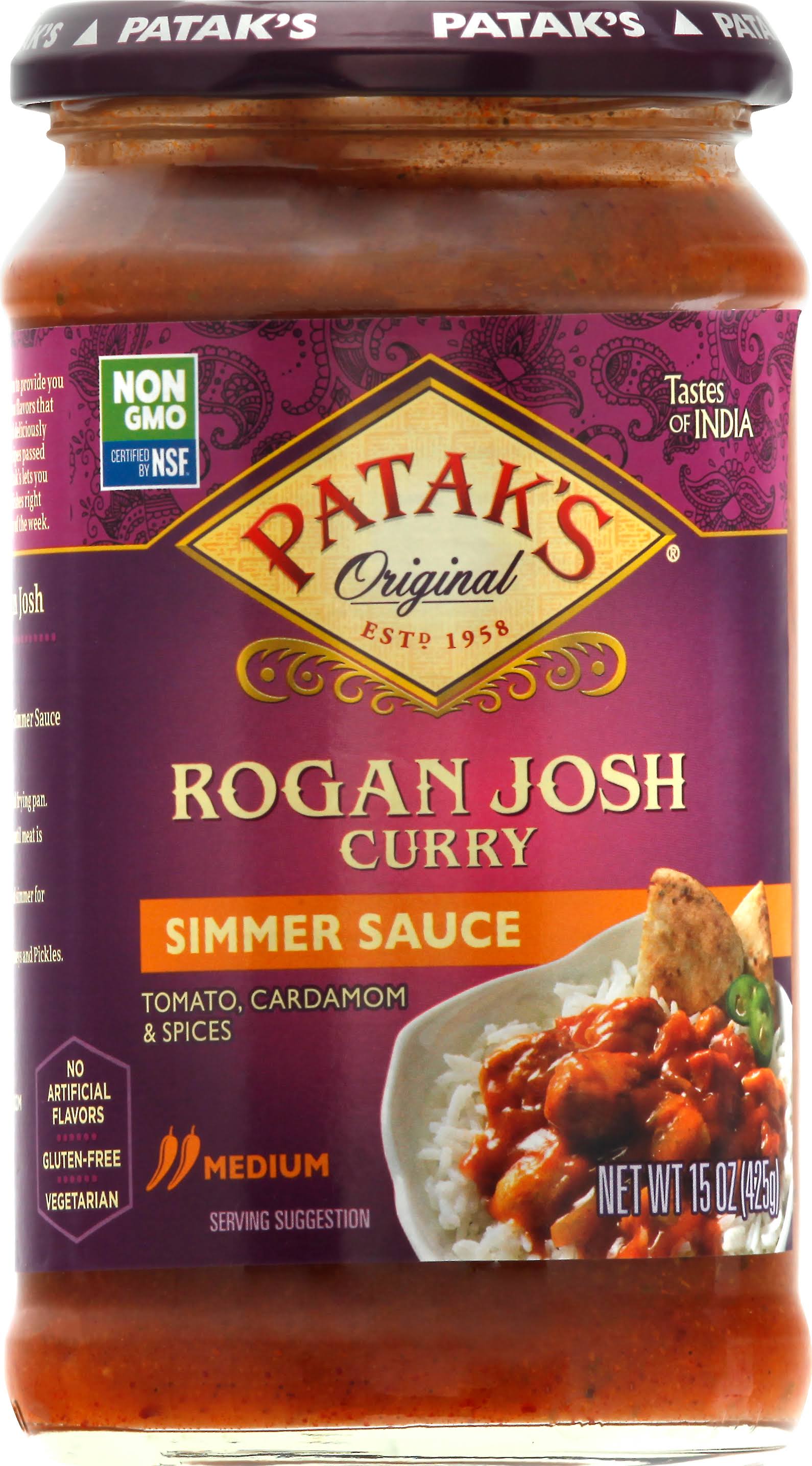 Patak's Original Simmer Sauce - Rogan Josh Curry