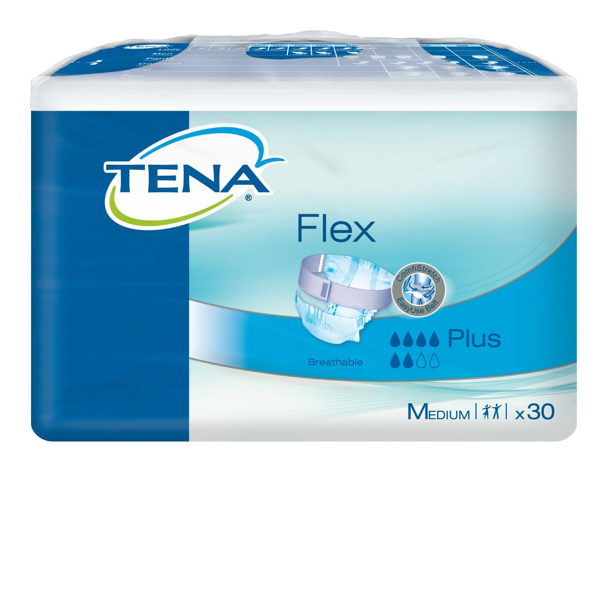 Tena Flex Plus Pads - Medium, 30 Pack