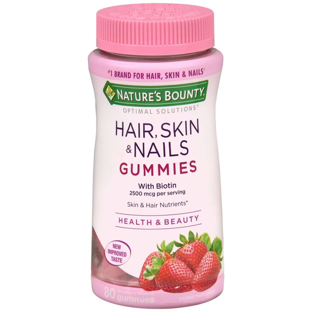 Nature's Bounty Optimal Solutions Hair, Skin and Nails Gummies - 80 Count