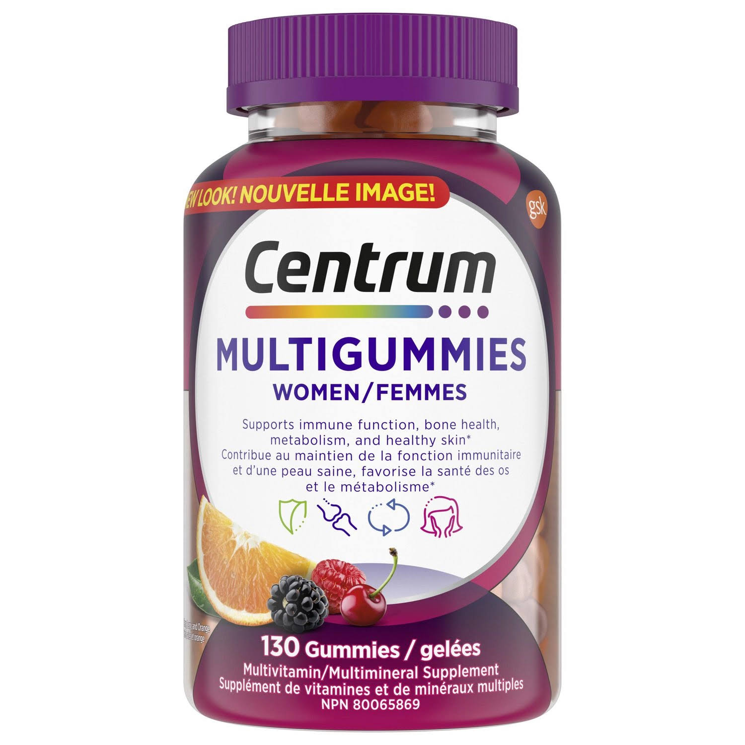 Centrum MultiGummies Women's Multivitamin Supplement Gummies, 130 Count 130 G