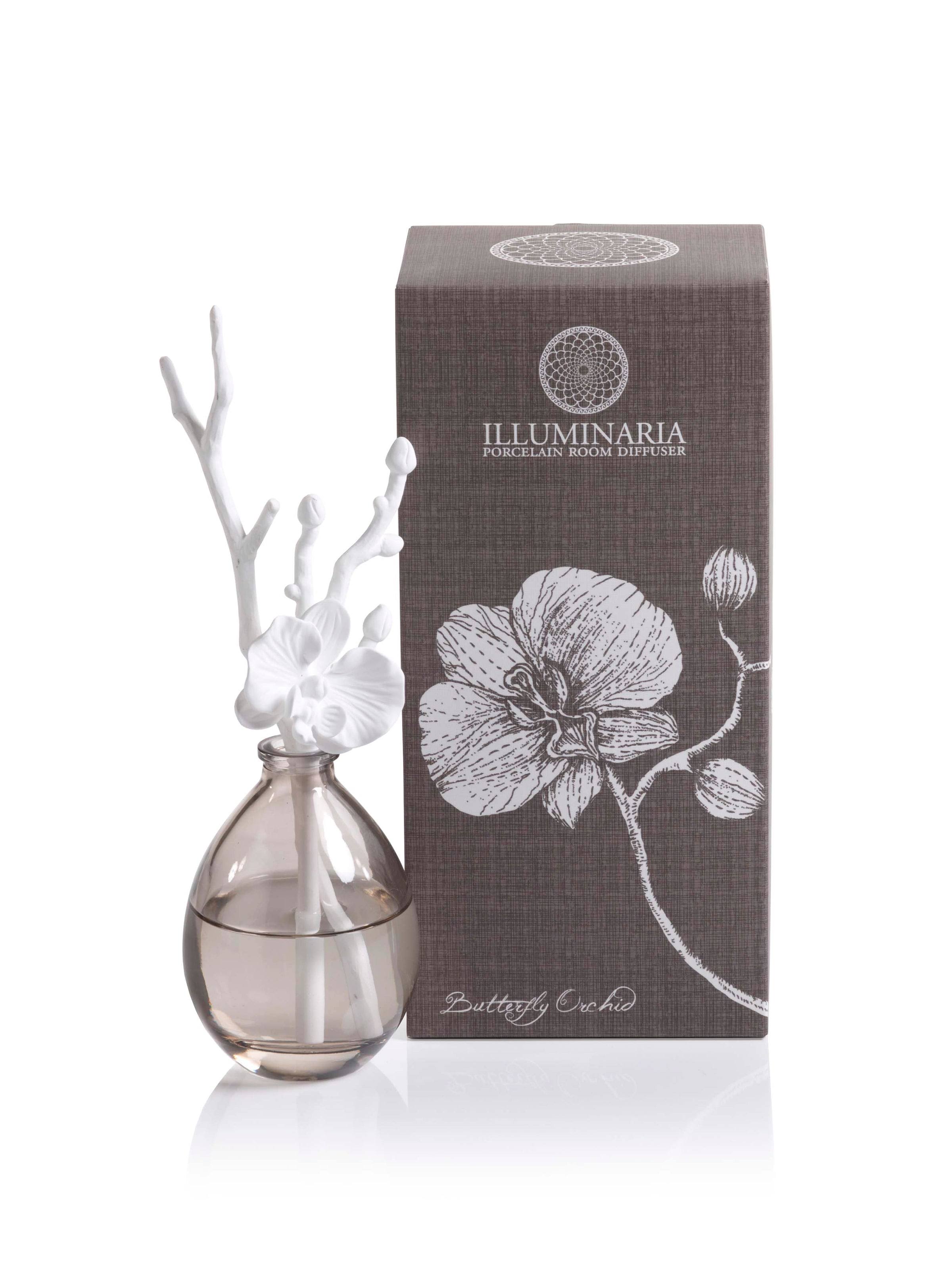 Zodax Illuminaria Porcelain Diffuser - Butterfly Orchid Fragrance