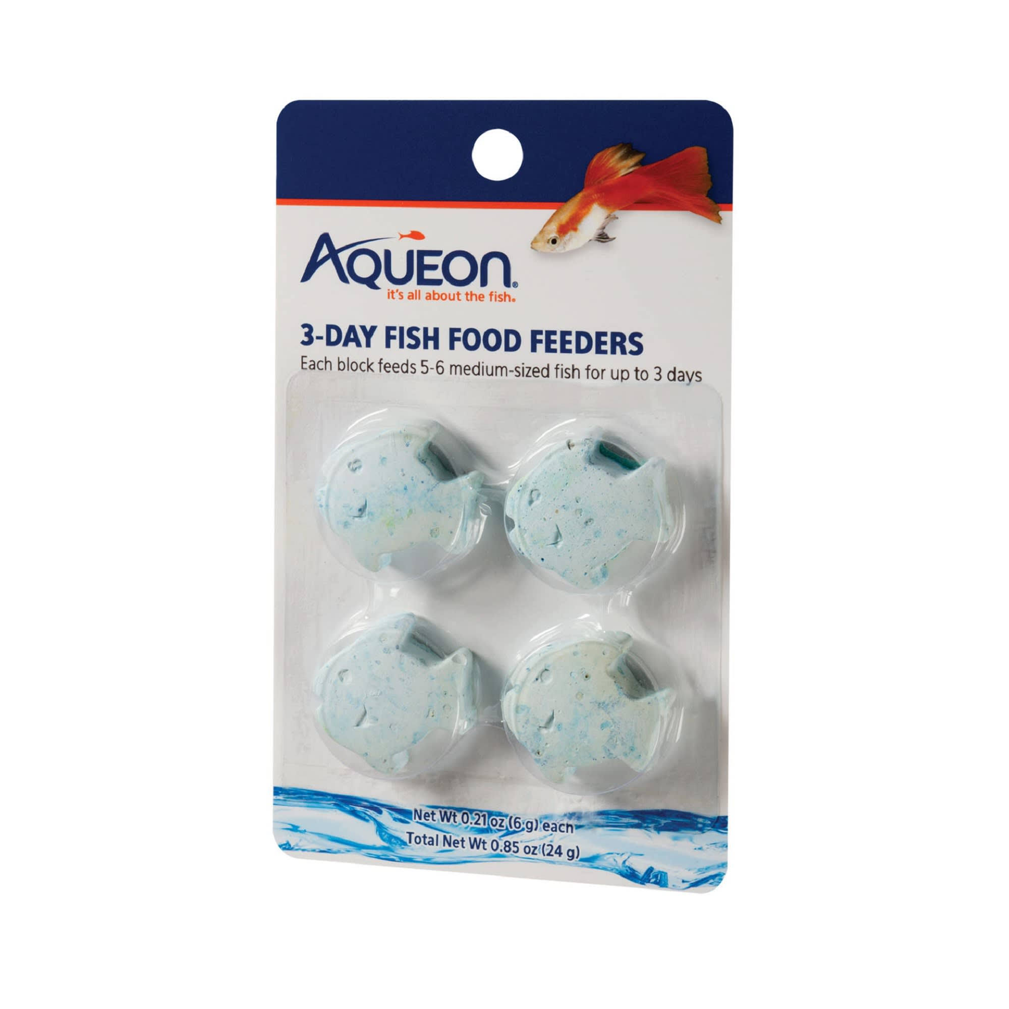 Aqueon Food 3 Day Fish Feeder - 4 Pack