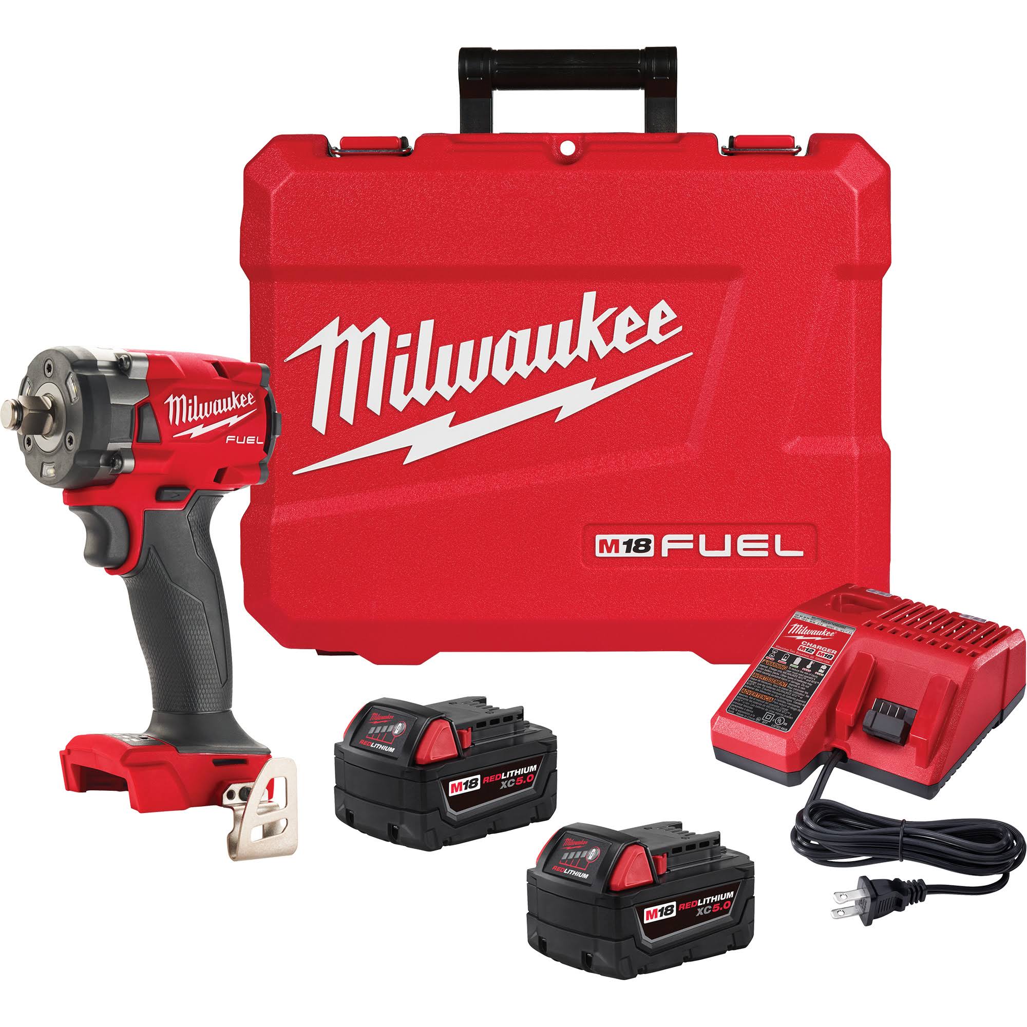 Milwaukee 2855-22 M18 Fuel 1/2 Compact Impact Wrench w/ Friction Ring Kit