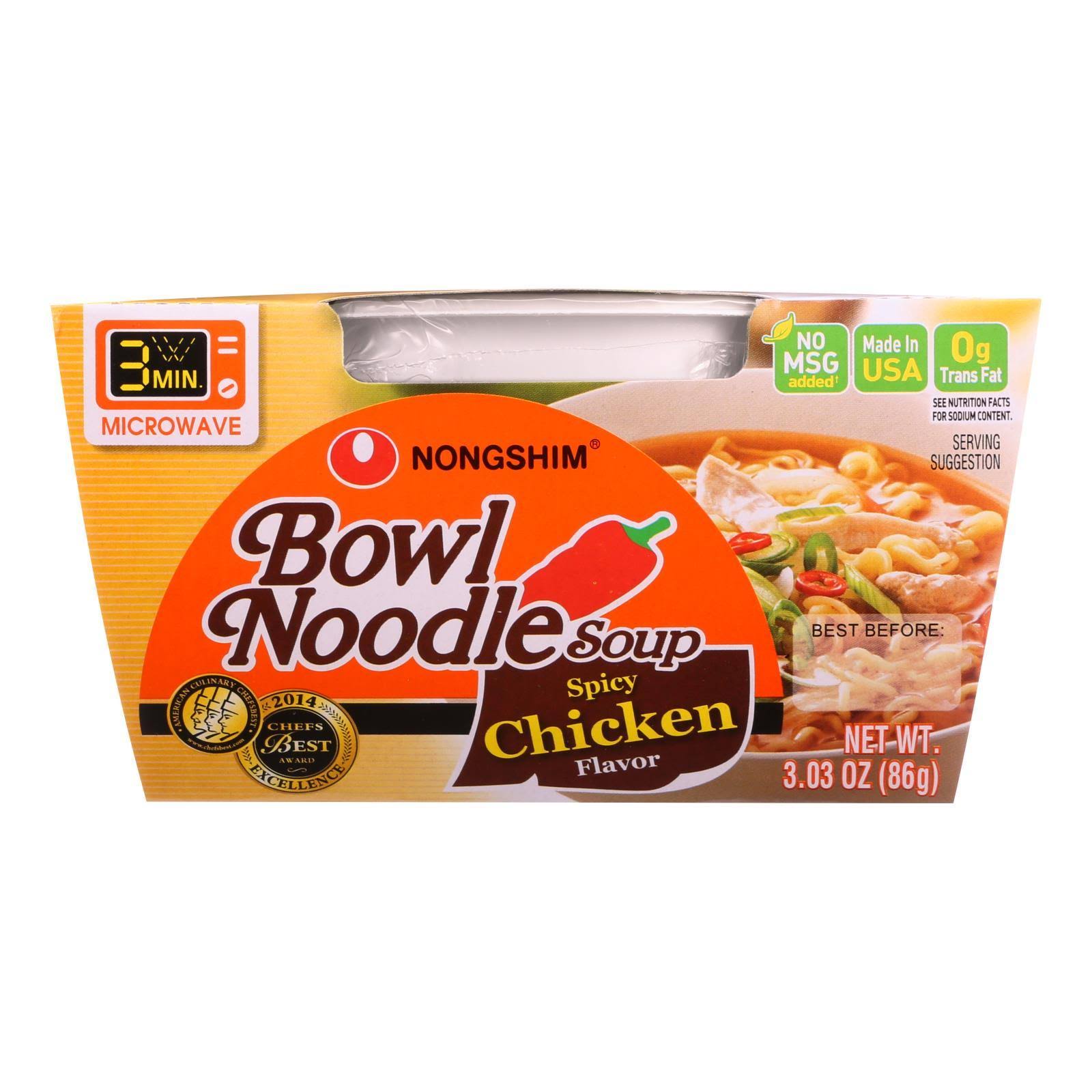 Nongshim Spicy Chicken Flavor Bowl Noodle Soup - 3.03oz