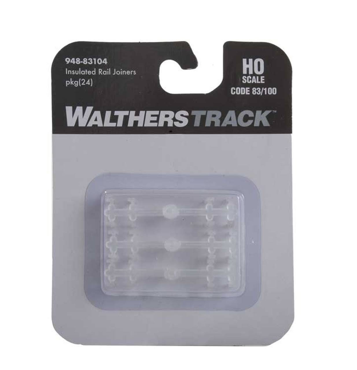Walthers Track 948-83104 HO Scale Code 83 or 100 Insulated Rail Joiners pkg(24)
