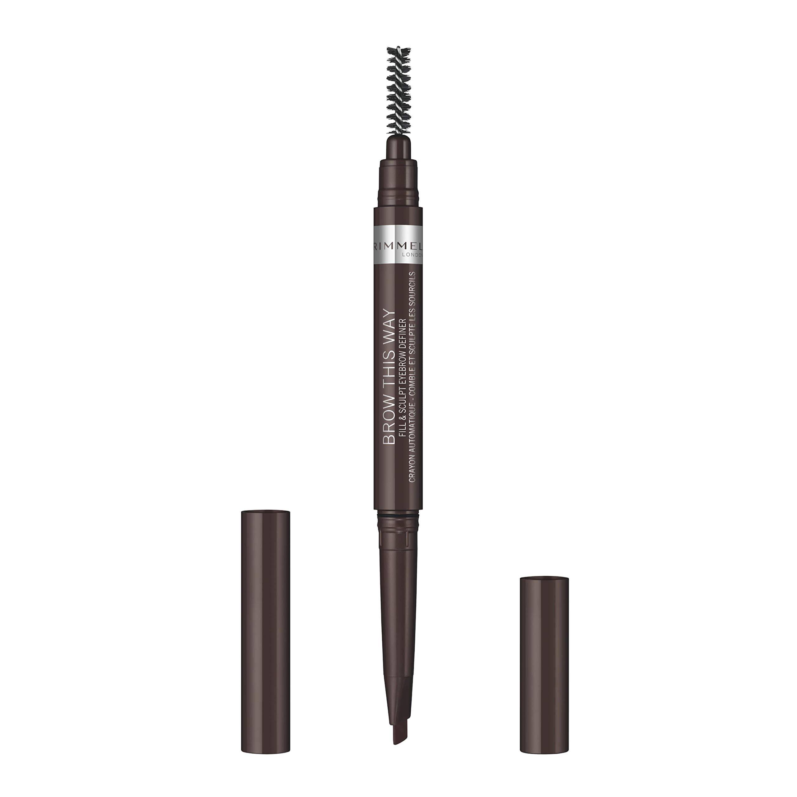 Rimmel Brow This Way Fill and Sculpt Eyebrow Definer - 003 Dark Brown, 0.25g