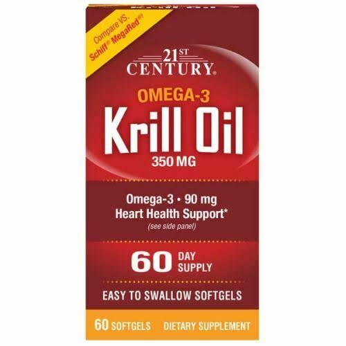 21st Century Krill Oil Supplement - 300mg, 60 Softgels