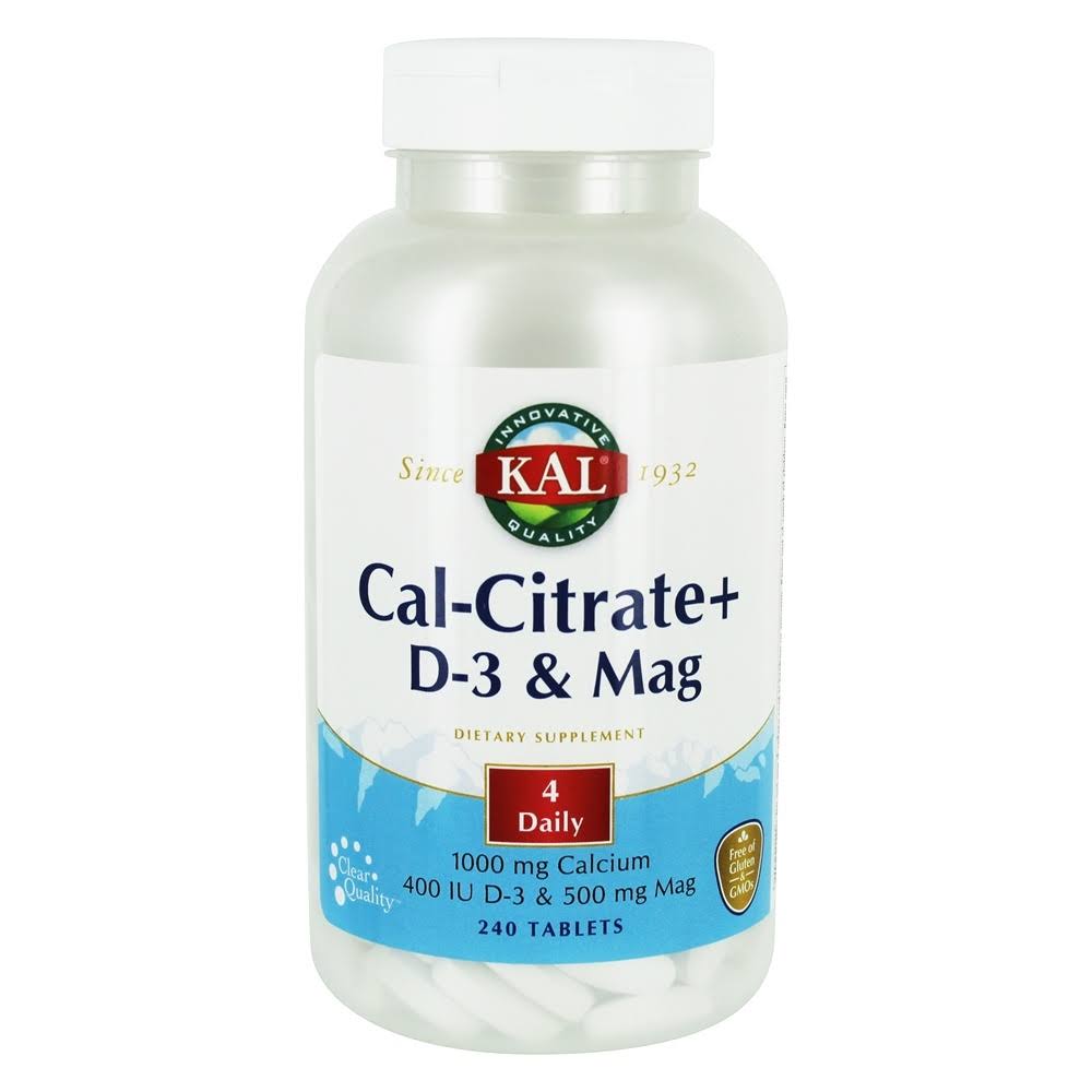 Kal Cal-Citrate Plus Supplement - 240 Tablets