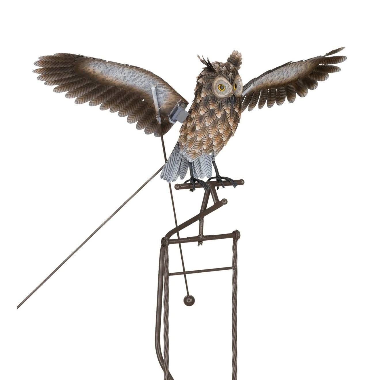Regal Art & Gift Brown Owl Rocker Kinetic Garden Stake One-Size