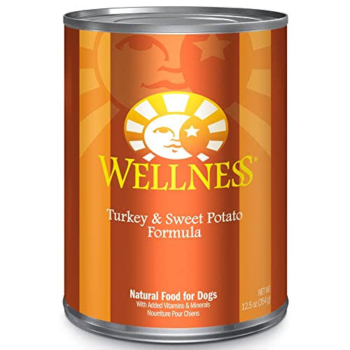 Wellness Canned Dog Food For Adult Dogs - Turkey And Sweet Potato Formula, 12-1/2oz