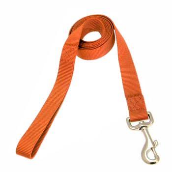 Casual Canine Nylon Dog Leash - Orange - 1" x 6' Length