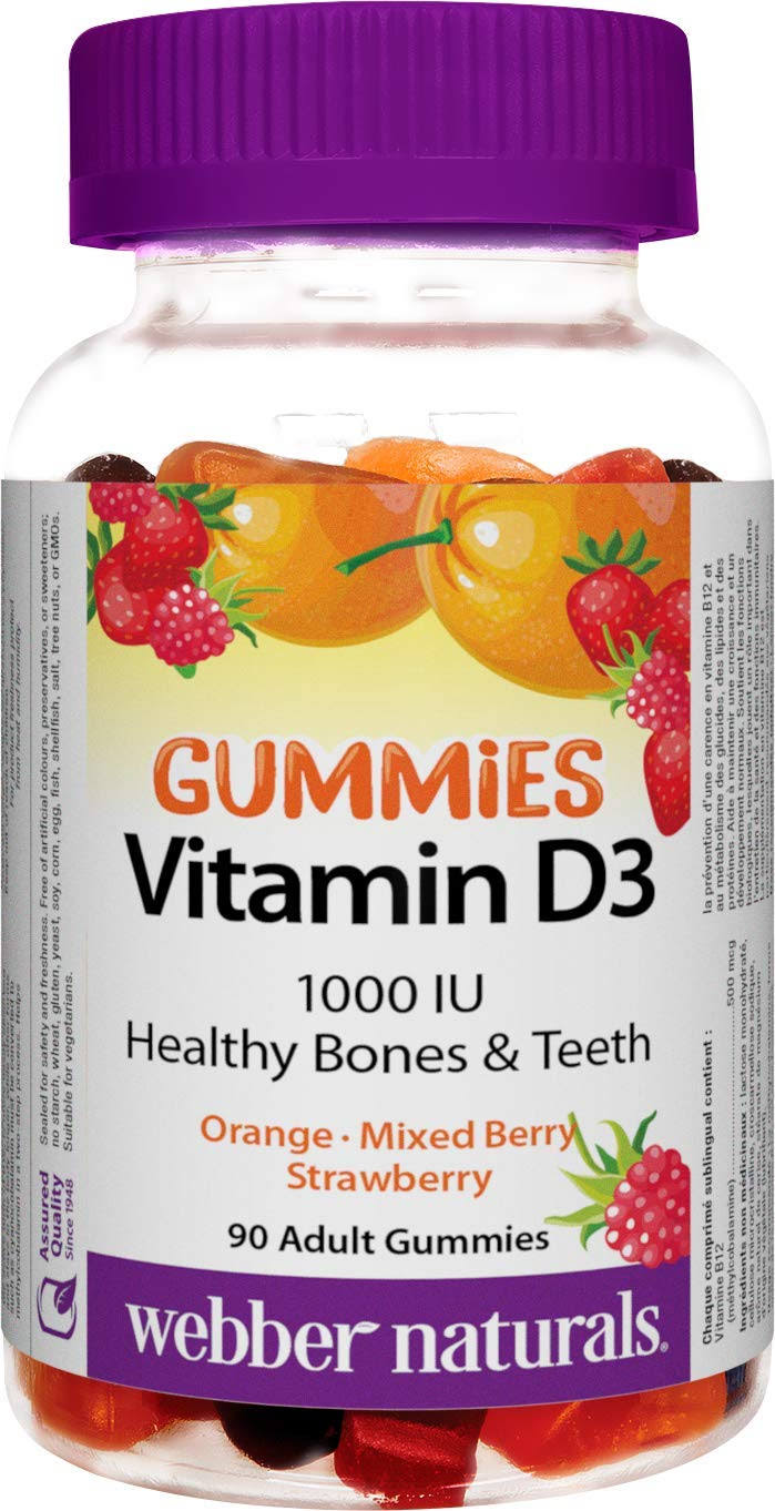 Webber Naturals Vitamin D3 Gummies - 1000 IU, 90 Gummies