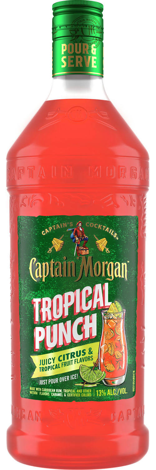 Captain Morgan Tropical Punch, Juice Citrus & Tropical Fruit Flavor - 1.75 l