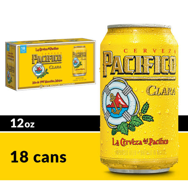 Pacifico Clara Mexican Lager Beer Cans - 12 fl oz