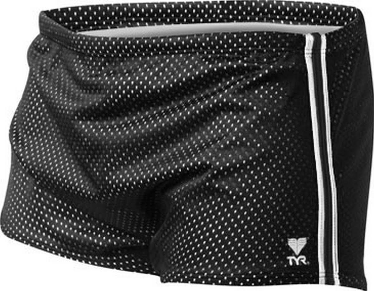 Tyr Poly Mesh Swim Trainer Resistance Shorts - Black, Size 34