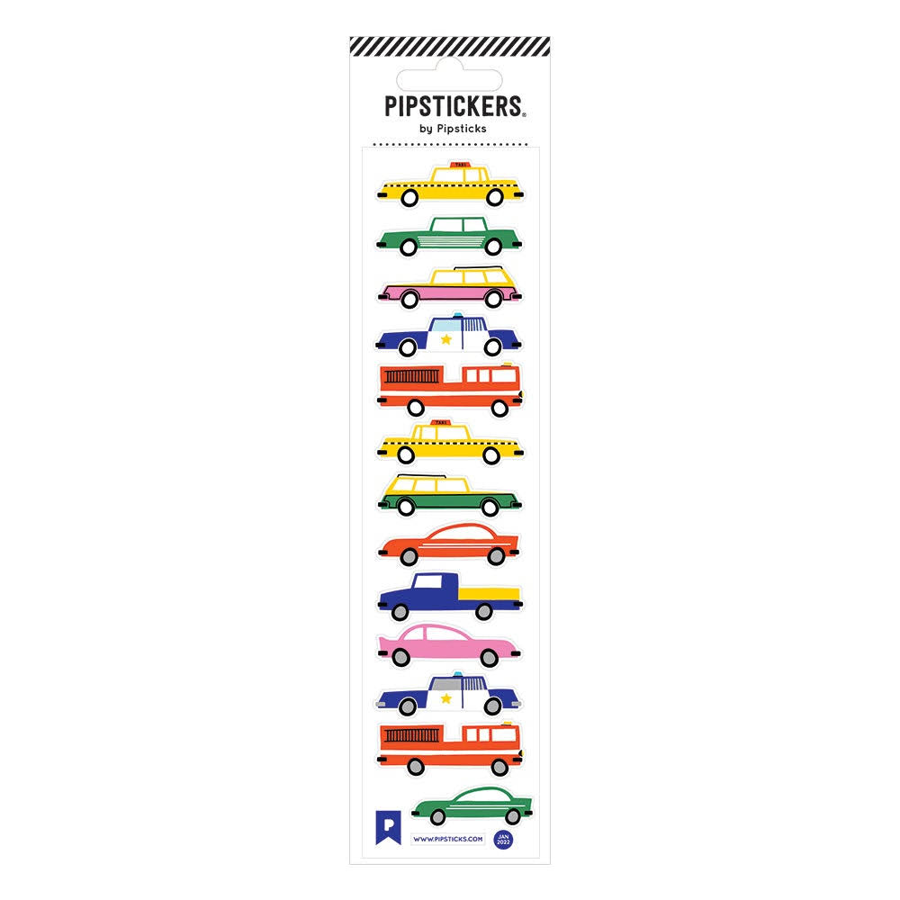 Pipsticks Fuzzy Cars & Trucks Stickers