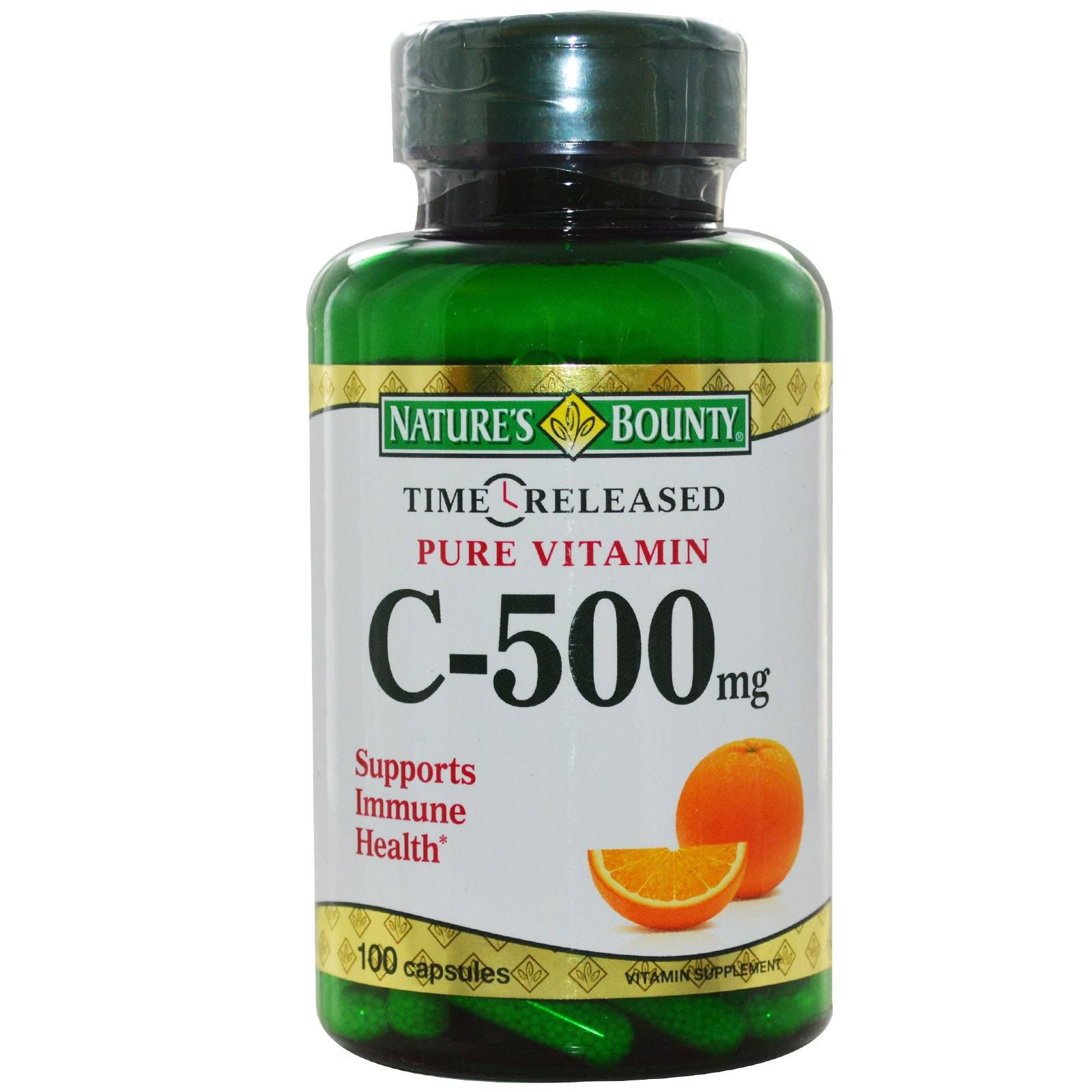 Nature's Bounty Time Release Vitamin C 500mg - 100 Capsules