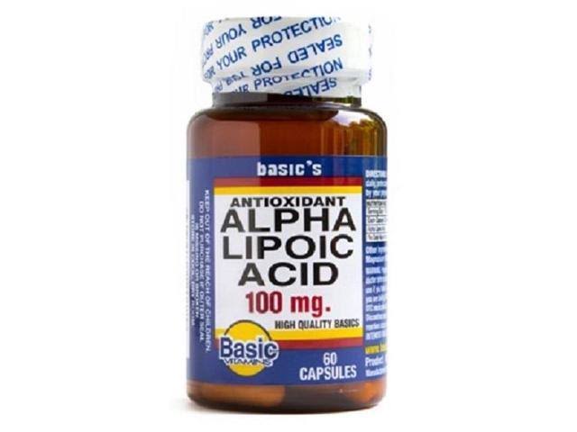 Basic Vitamins Alpha Lipoic Acid Capsules - 60ct, 100mg