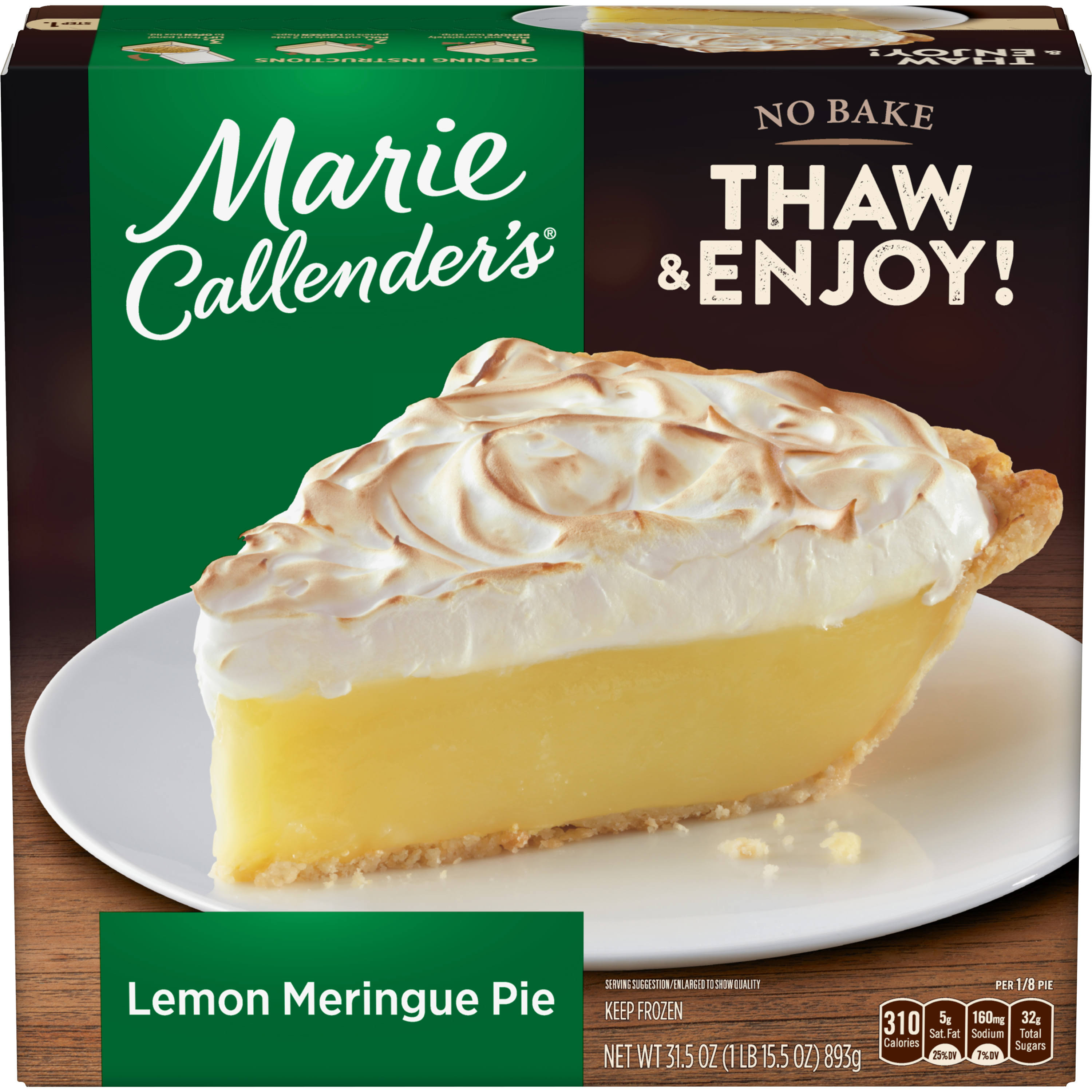 Marie Callender's Meringue Pie, Lemon - 31.5 oz