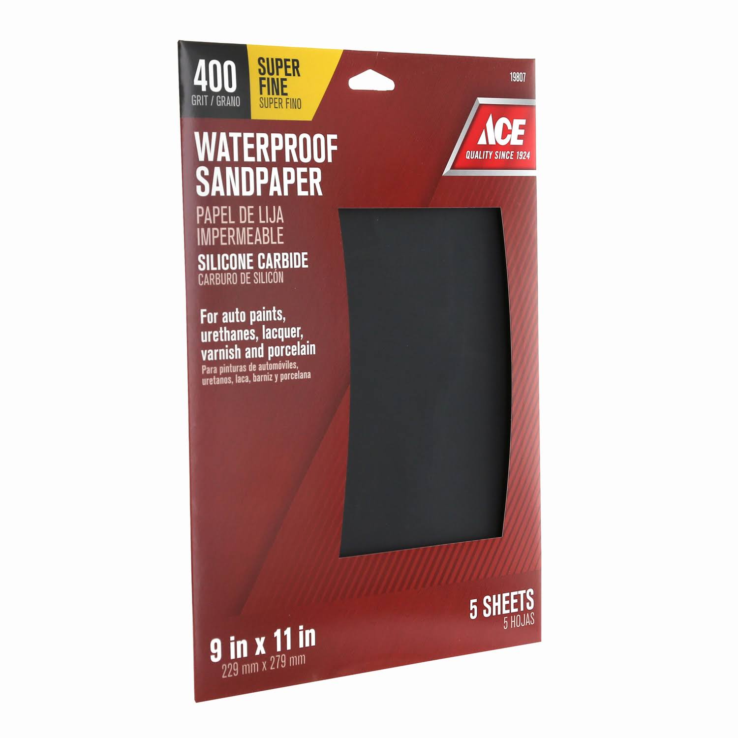 ACE Waterproof Sandpaper, 9" x 11" - 5 pack