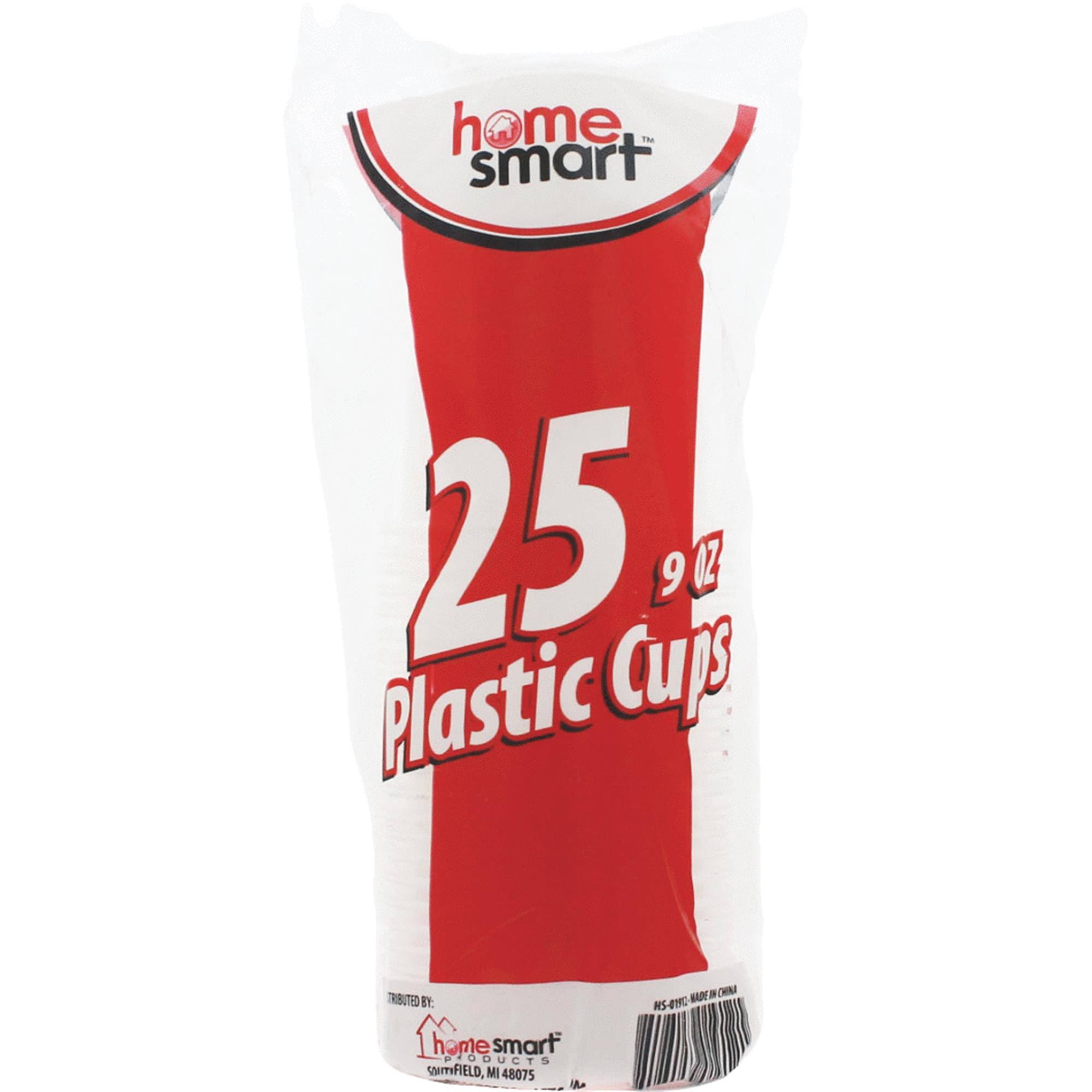 Home Smart 25pc 9oz Plastic Cup HS-01912