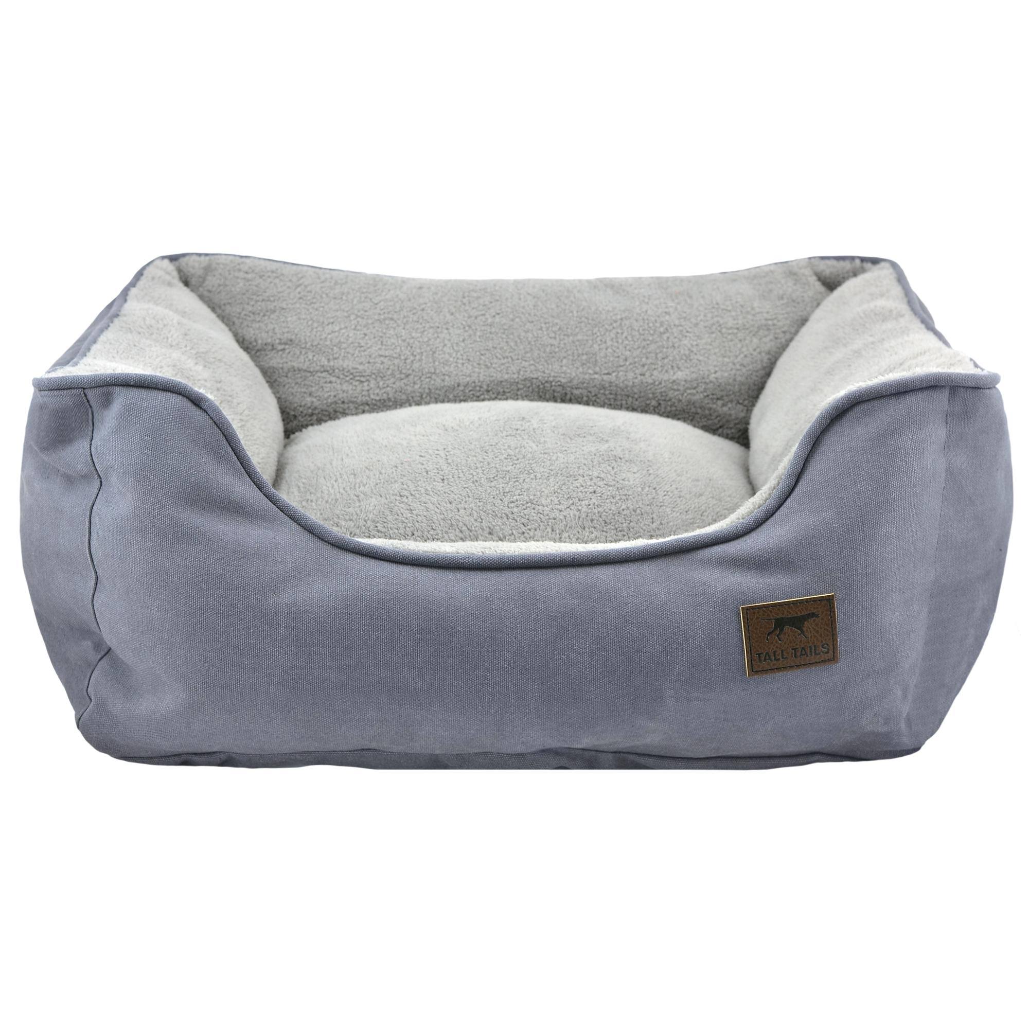 Tall Tails Dream Chaser Bolster Bed - Charcoal / Large