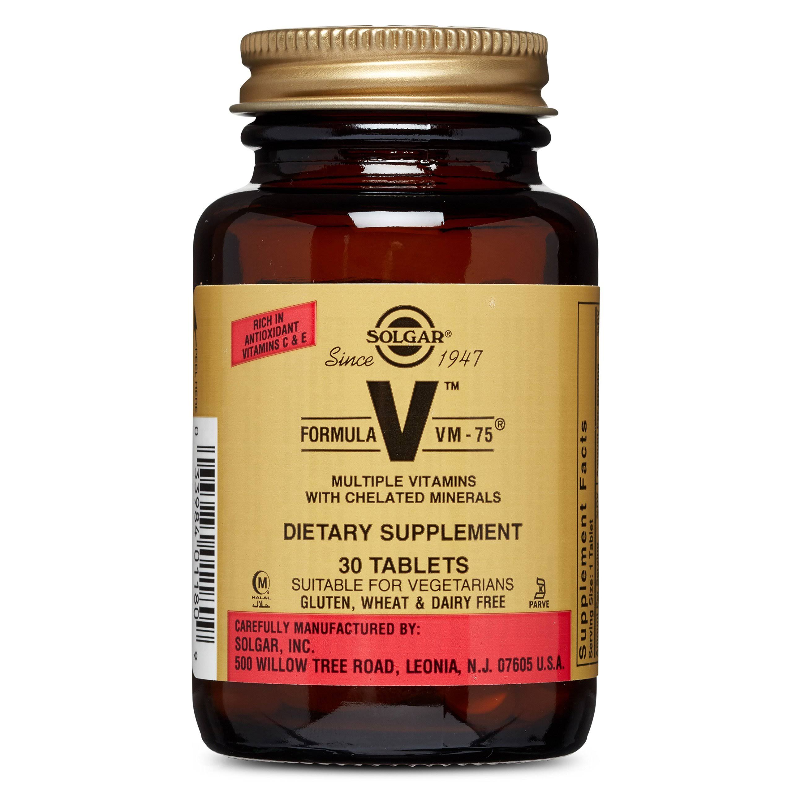 Solgar Formula VM-75 Dietary Supplement - 30 Tablets