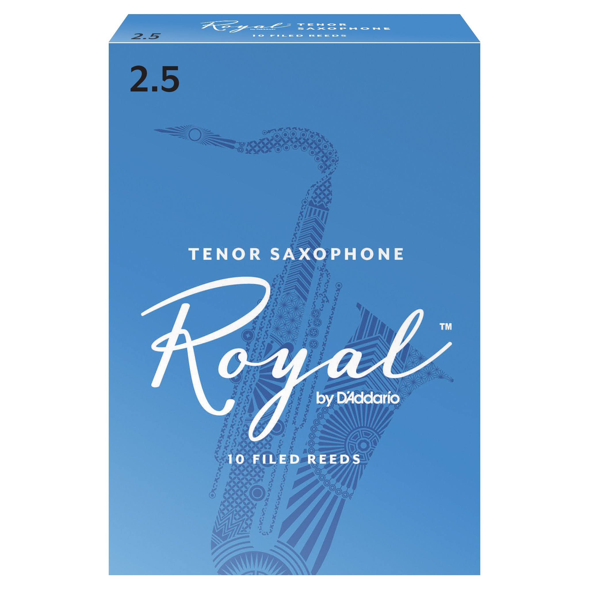 Royal by D'Addario Tenor Sax Reeds - Strength 2.5, 10pk