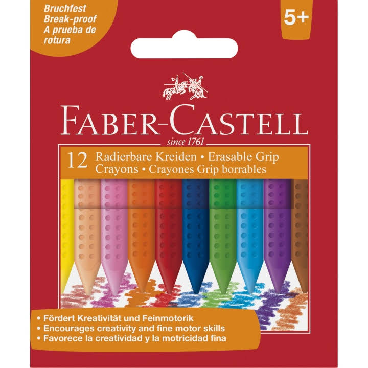 Faber-Castell Erasable Crayons - Set of 12