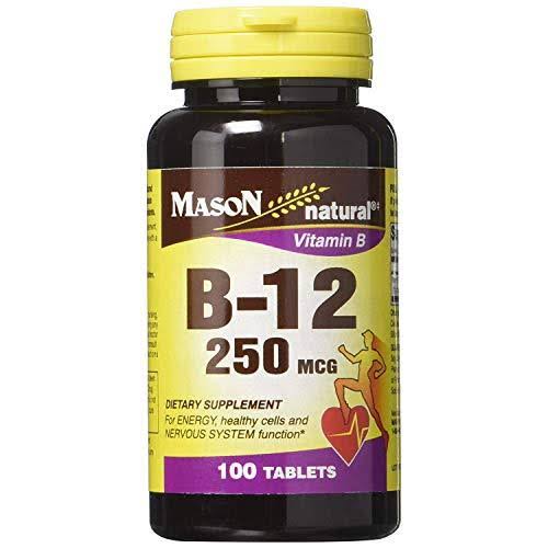 Mason Naturals Vitamin B-12 Supplement - 250mcg, 100 Tablets
