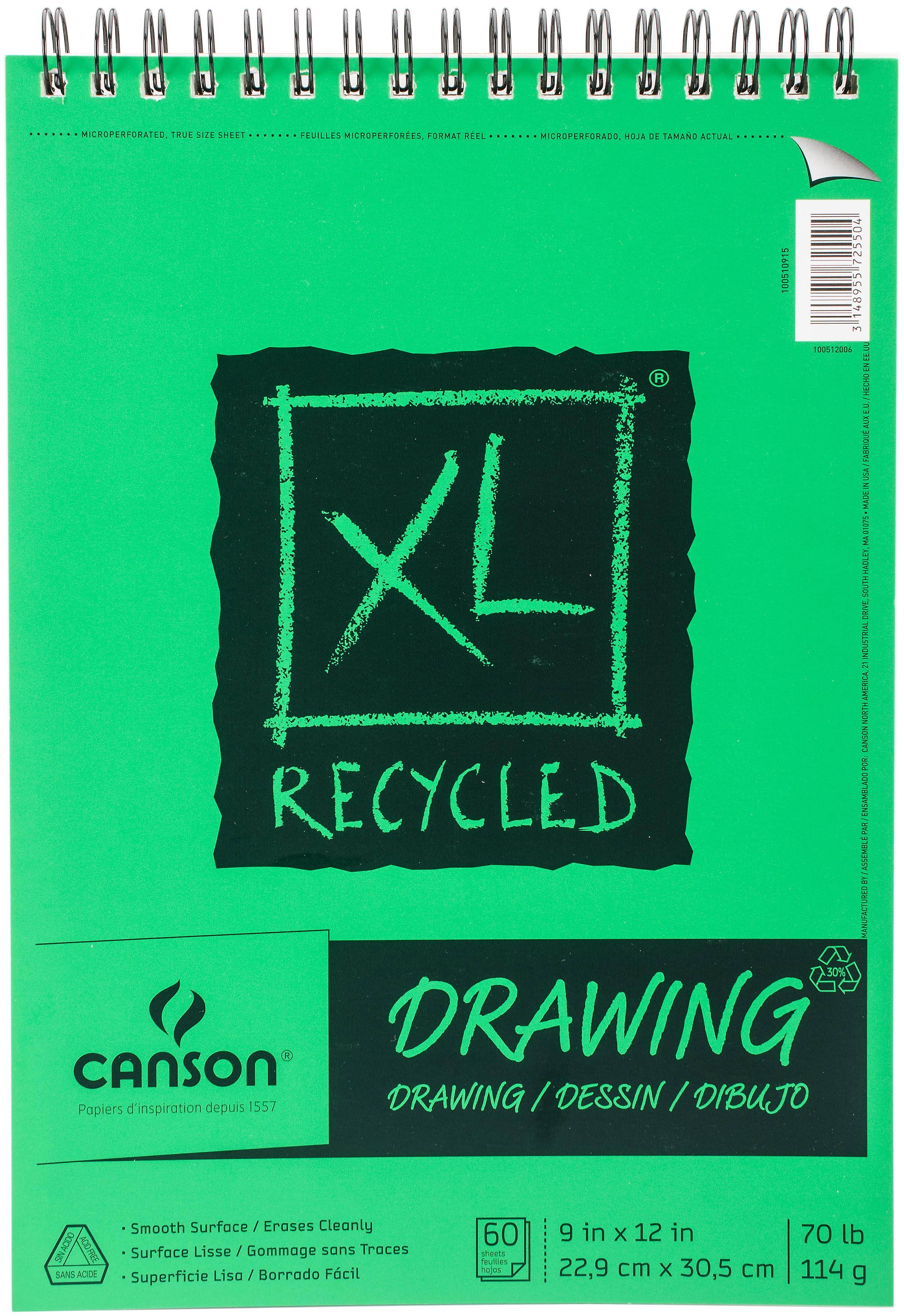 Canson Recycled Drawing Paper Pad - 9" x 12", X-Large, 60 Sheets