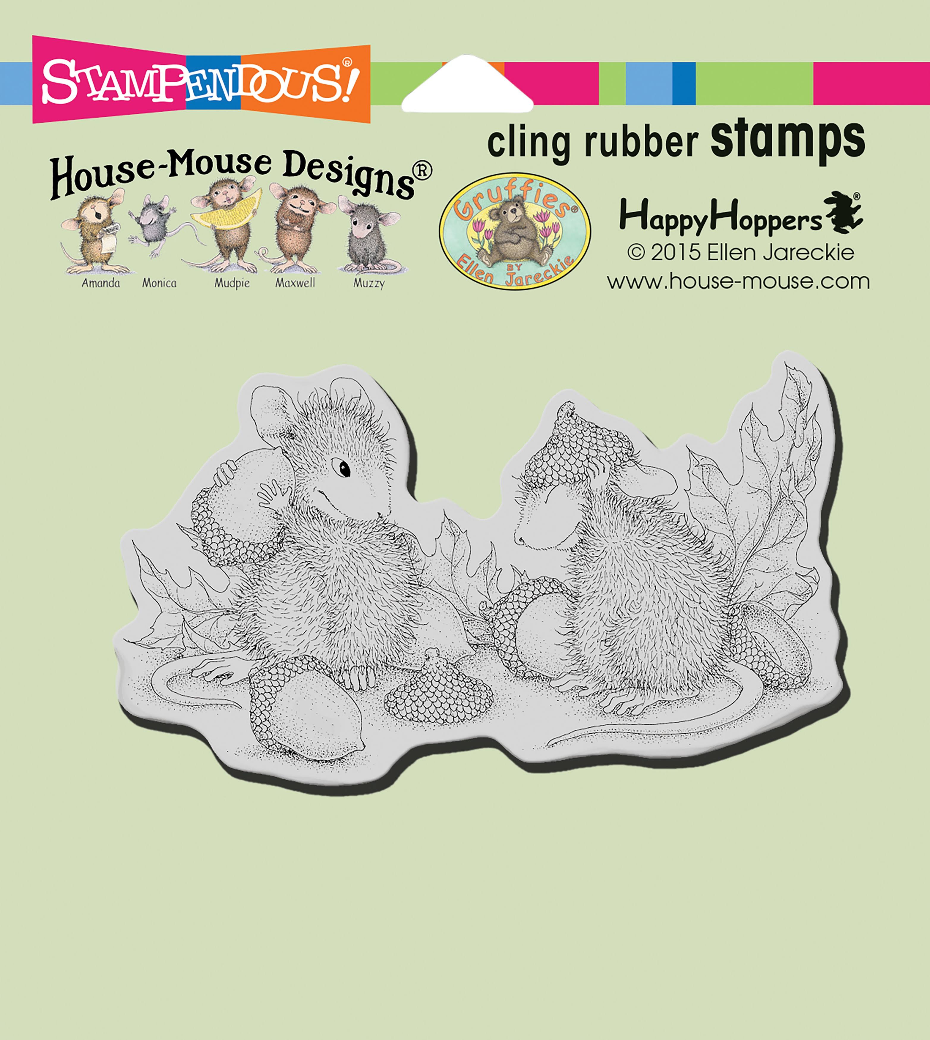 Stampendous House Mouse Cling Stamp Acorn Cap